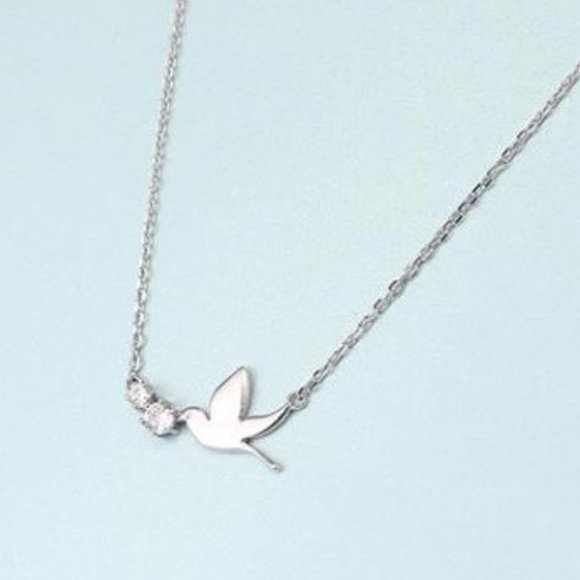 Crystal and Dove Necklace - Picture 3 of 5